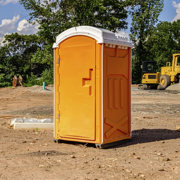 how often are the porta potties cleaned and serviced during a rental period in Bee Branch AR